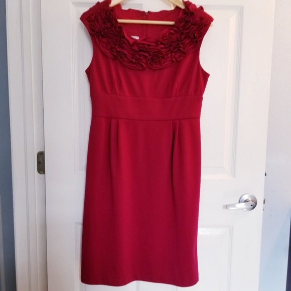 Maggy London Dresses & Skirts - Maggy London fuscia dress, collar detail, size 12